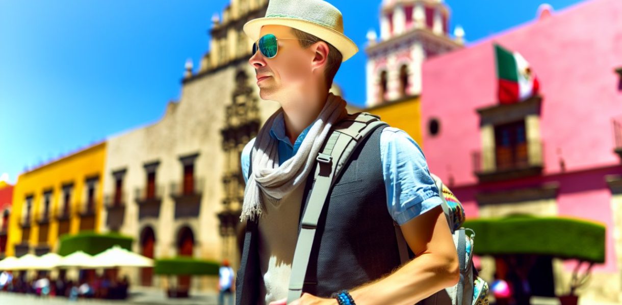 Un panorama de la ville de Mexico avec ses bâtiments colorés et sa vie trépidante, des plages de Cancun aux eaux turquoise et sable blanc, et un site archéologique maya dans la jungle.